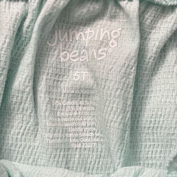 Jumping Beans Toddler Girl’s Aqua Blue Tie Shoulder Tank Top 5T - Picture 4 of 8